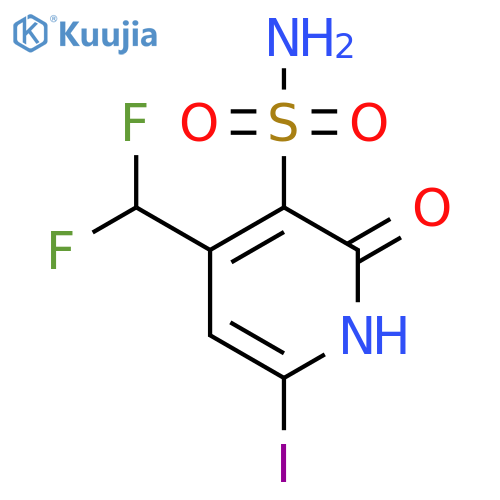 4-(Difluoromethyl)-2-hydroxy-6-iodopyridine-3-sulfonamide structure