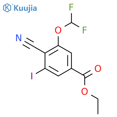 Ethyl 4-cyano-3-difluoromethoxy-5-iodobenzoate structure