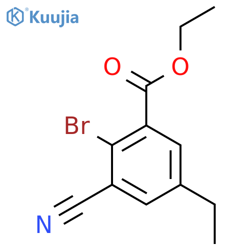 Ethyl 2-bromo-3-cyano-5-ethylbenzoate structure