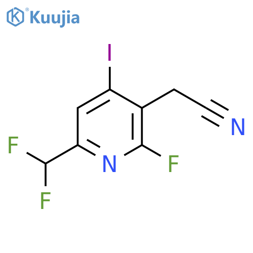 6-(Difluoromethyl)-2-fluoro-4-iodopyridine-3-acetonitrile structure