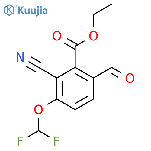 Ethyl 2-cyano-3-difluoromethoxy-6-formylbenzoate structure