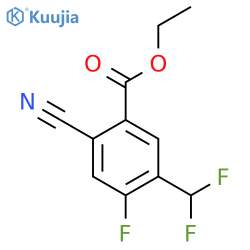 Ethyl 2-cyano-5-difluoromethyl-4-fluorobenzoate structure