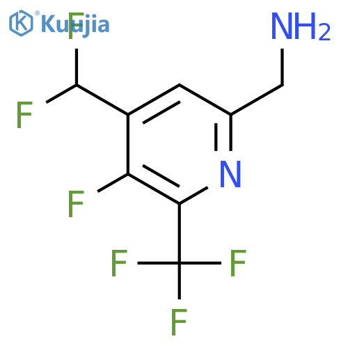 6-(Aminomethyl)-4-(difluoromethyl)-3-fluoro-2-(trifluoromethyl)pyridine structure