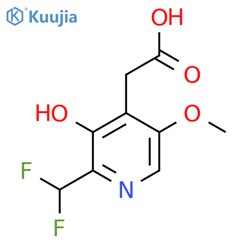 2-(Difluoromethyl)-3-hydroxy-5-methoxypyridine-4-acetic acid structure