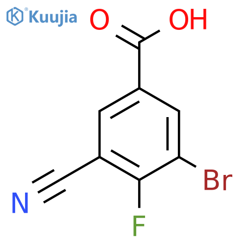 3-Bromo-5-cyano-4-fluorobenzoic acid structure