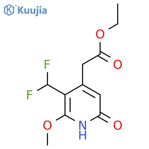 Ethyl 3-(difluoromethyl)-6-hydroxy-2-methoxypyridine-4-acetate structure