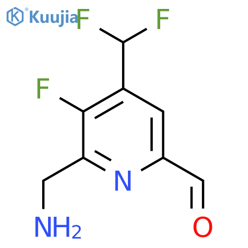 2-(Aminomethyl)-4-(difluoromethyl)-3-fluoropyridine-6-carboxaldehyde structure