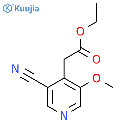 Ethyl 3-cyano-5-methoxypyridine-4-acetate structure