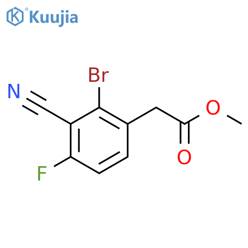 Methyl 2-bromo-3-cyano-4-fluorophenylacetate structure