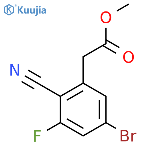 Methyl 5-bromo-2-cyano-3-fluorophenylacetate structure