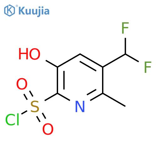 3-(Difluoromethyl)-5-hydroxy-2-methylpyridine-6-sulfonyl chloride structure