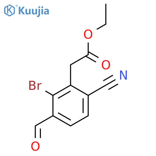 Ethyl 2-bromo-6-cyano-3-formylphenylacetate structure