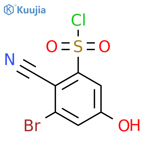 3-Bromo-2-cyano-5-hydroxybenzenesulfonyl chloride structure