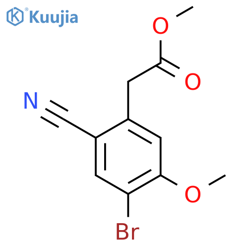 Methyl 4-bromo-2-cyano-5-methoxyphenylacetate structure