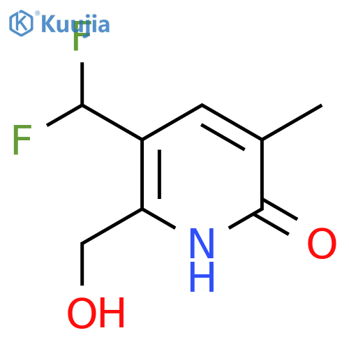 5-(Difluoromethyl)-2-hydroxy-3-methylpyridine-6-methanol structure