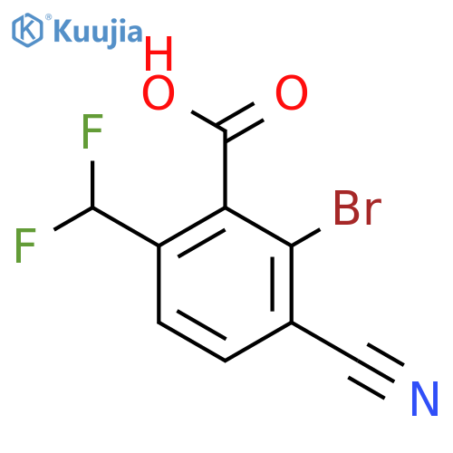 2-Bromo-3-cyano-6-(difluoromethyl)benzoic acid structure