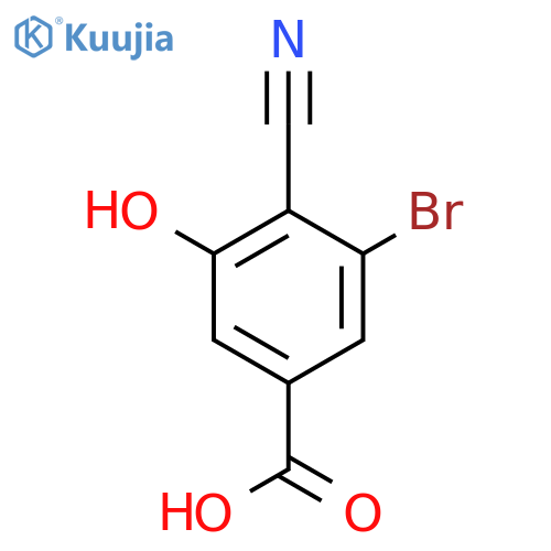 3-Bromo-4-cyano-5-hydroxybenzoic acid structure