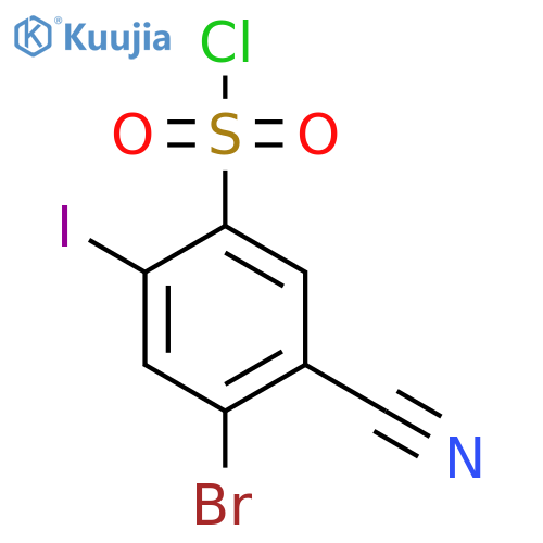 4-Bromo-5-cyano-2-iodobenzenesulfonyl chloride structure