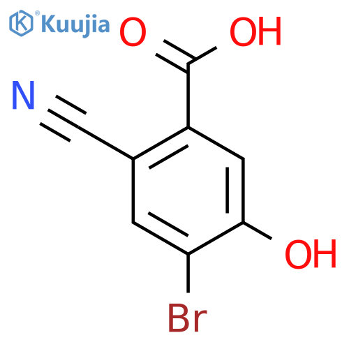 4-Bromo-2-cyano-5-hydroxybenzoic acid structure