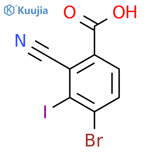 4-Bromo-2-cyano-3-iodobenzoic acid structure