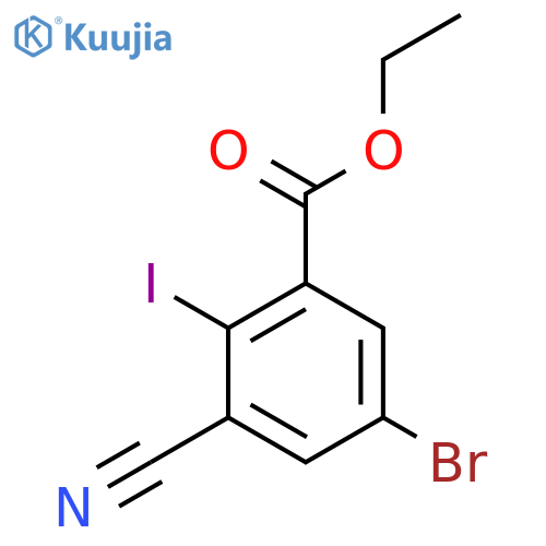 Ethyl 5-bromo-3-cyano-2-iodobenzoate structure