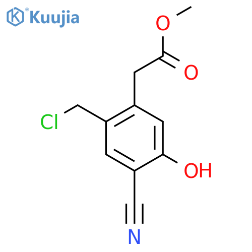 Methyl 2-chloromethyl-4-cyano-5-hydroxyphenylacetate structure