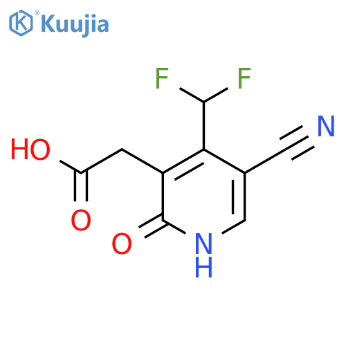 5-Cyano-4-(difluoromethyl)-2-hydroxypyridine-3-acetic acid structure