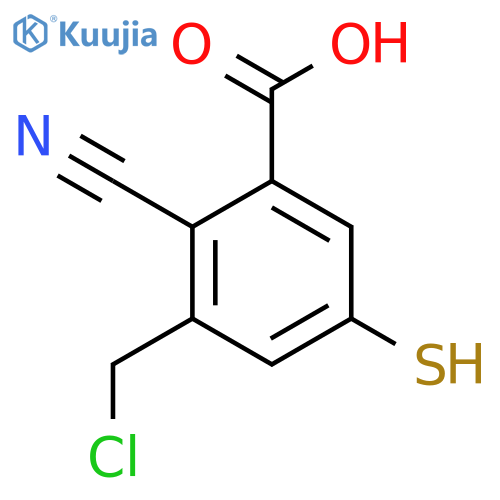 3-Chloromethyl-2-cyano-5-mercaptobenzoic acid structure