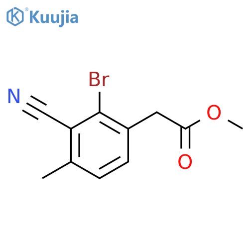 Methyl 2-bromo-3-cyano-4-methylphenylacetate structure