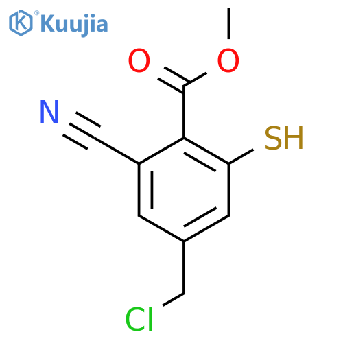 Methyl 4-chloromethyl-2-cyano-6-mercaptobenzoate structure