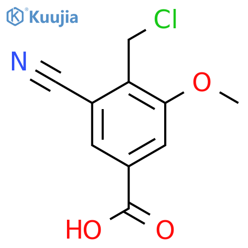 4-Chloromethyl-3-cyano-5-methoxybenzoic acid structure