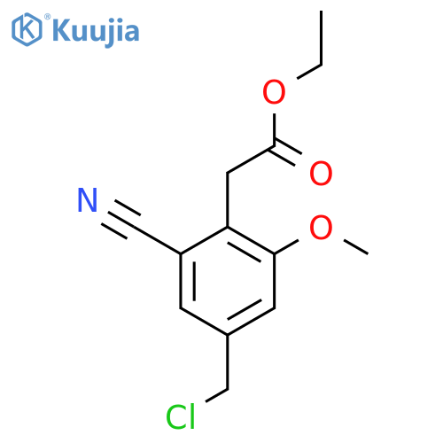 Ethyl 4-chloromethyl-2-cyano-6-methoxyphenylacetate structure