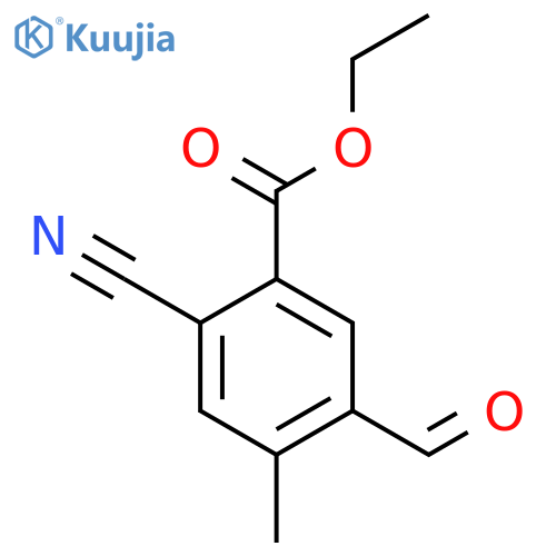 Ethyl 2-cyano-5-formyl-4-methylbenzoate structure