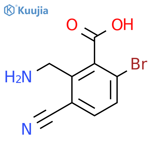 2-Aminomethyl-6-bromo-3-cyanobenzoic acid structure