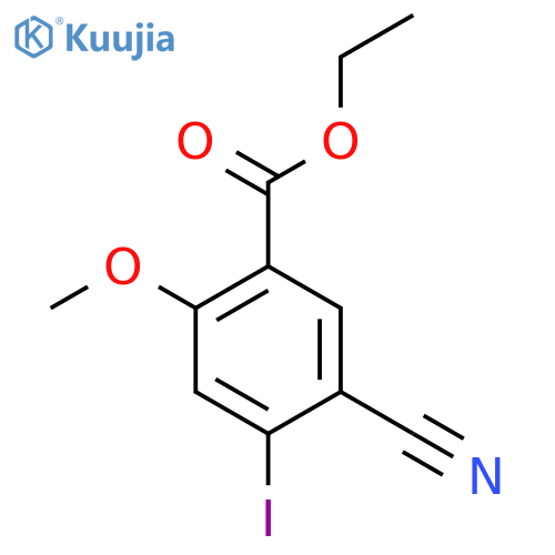 Ethyl 5-cyano-4-iodo-2-methoxybenzoate structure