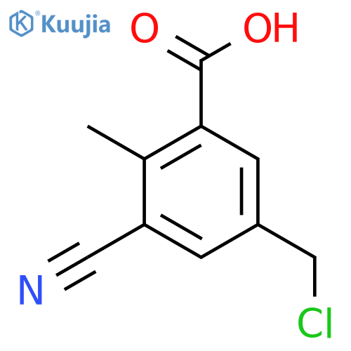 5-Chloromethyl-3-cyano-2-methylbenzoic acid structure