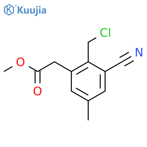 Methyl 2-chloromethyl-3-cyano-5-methylphenylacetate structure