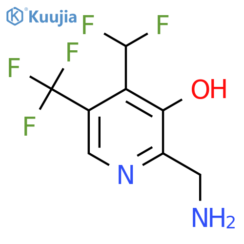 2-(Aminomethyl)-4-(difluoromethyl)-3-hydroxy-5-(trifluoromethyl)pyridine structure