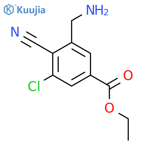 Ethyl 3-aminomethyl-5-chloro-4-cyanobenzoate structure