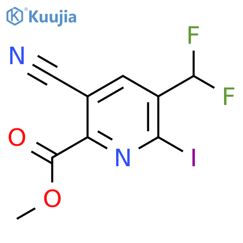 Methyl 3-cyano-5-(difluoromethyl)-6-iodopyridine-2-carboxylate structure