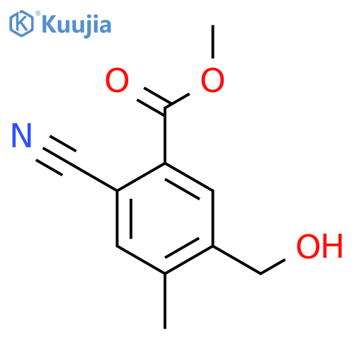 Methyl 2-cyano-5-hydroxymethyl-4-methylbenzoate structure