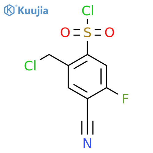 2-Chloromethyl-4-cyano-5-fluorobenzenesulfonyl chloride structure