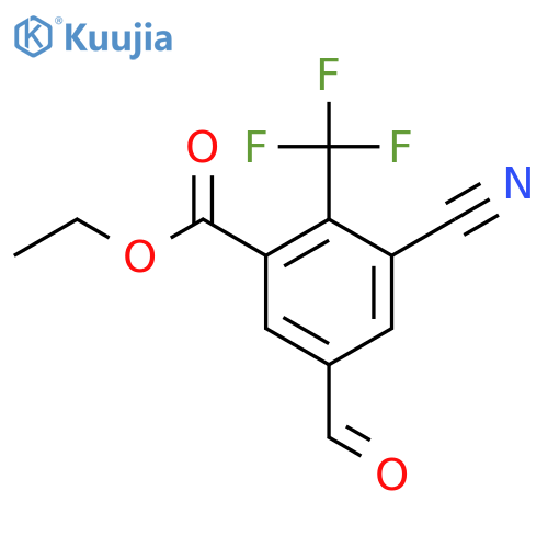 Ethyl 3-cyano-5-formyl-2-(trifluoromethyl)benzoate structure