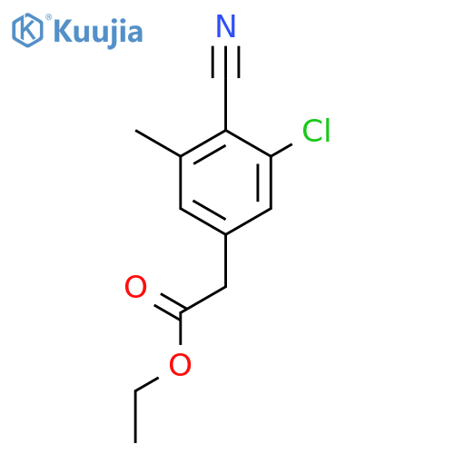 Ethyl 3-chloro-4-cyano-5-methylphenylacetate structure