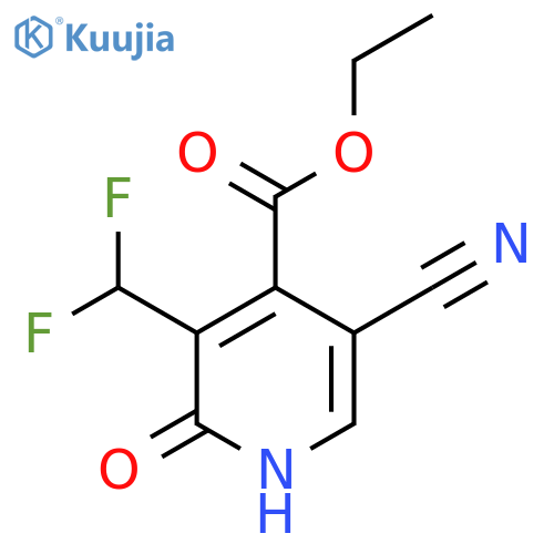 Ethyl 5-cyano-3-(difluoromethyl)-2-hydroxypyridine-4-carboxylate structure