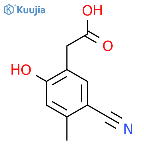 5-Cyano-2-hydroxy-4-methylphenylacetic acid structure