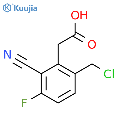 6-Chloromethyl-2-cyano-3-fluorophenylacetic acid structure