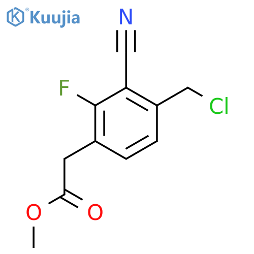 Methyl 4-chloromethyl-3-cyano-2-fluorophenylacetate structure