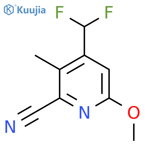 2-Cyano-4-(difluoromethyl)-6-methoxy-3-methylpyridine structure