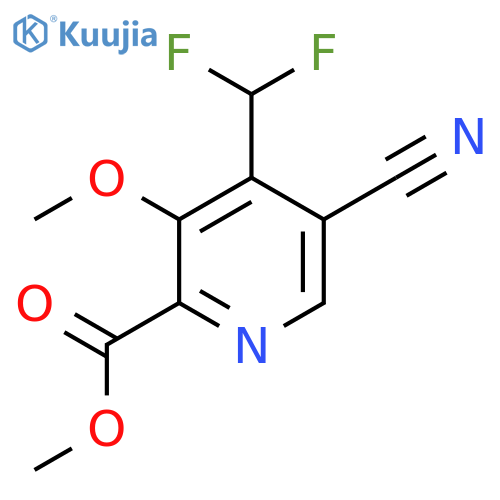 Methyl 5-cyano-4-(difluoromethyl)-3-methoxypyridine-2-carboxylate structure